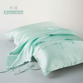 Pure Silk Pillow Case Aqua Oblong Silk Pillow Case